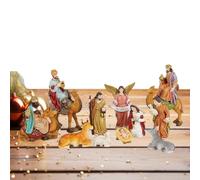 Chaies Figura del Nacimiento,11 Piezas Belén Navideño para Mesa Sagrada Familia - Nacimiento de Jesús Figuritas Cristianas Resina para Mesita Noche Espacio Meditación Vitrina - Vitrina Exhibición Mesa
