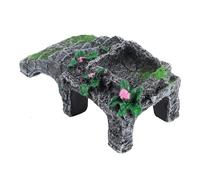 Chaies Hermit Crab Juguete, Gecko Escala Escalada Cueva De Resina Con Cuenco De Agua, Rampa Decorativa De Terrario Para Hamster Geckos Y Ranas Para Relajarse Dormir Jugar Y