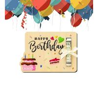 Chaies Soporte para dinero de cumpleaños, decoración de madera con texto en alemán "Alles Gute zum Geburtstag Holzdekoration - Geldhalter, Geburtstagsdekoration für Kinder, Erwachsene Freunde