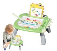 Chaies Tablero de escritura magnético para niños, tablero de dibujo magnético - Bloque artístico de patrón de forma de color - Pizarras magnéticas de punto de arte pizarra magnética con cuentas de