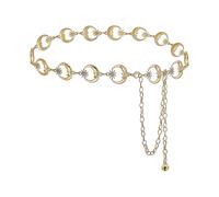 Chain Belts for Women Hollow Metal Waist Chain Belts Dress Belt for Her Circle Crystal Moon