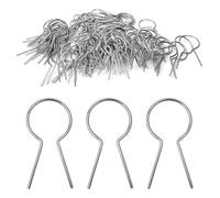 Chain Link Fence Ties, 100 Pieces Galvanized Steel Fasteners, Heavy Duty Cable Fixer for Wire Fencing, Sturdy Steel Clips for Outdoor Use, Garden, Yard or Farm Installation, Durable Fence Support