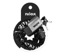 Nilox Chain Lock, Cadena Bicicleta Antirrobo con Cable de Acero, Candado Bicicleta Antirrobo Resistente al Óxido y a los Arañazos, Longitud 94 cm, 2 Llaves Incluidas