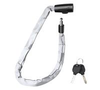 Chain Lock - Bicycle Motorcycle Security Steel Chain with Key Lock System | Hardened Alloy Metal Links with Anti Theft Protection, Outdoor Vehicle Parking Safety Accessory 2.5 Ft