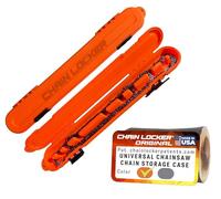 Chain Locker Caja de almacenamiento original para cadena de motosierra, caja de organización universal para cadenas de hoja de 6, 8, 10, 12, 14, 16, 18 y 20 pulgadas, fabricada en Estados Unidos