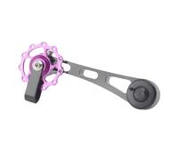 Chain Tensioner, Single-Speed Guide, Fixed-Gear Converter, Aluminum Alloy Pressure Build, Smooth Chain Alignment, for Commuting Racing Riding Use, 3.5x1.2 Inches, Black, 1 Piece