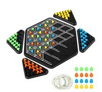 Chain Triangle Game,Triggler de Mesa Gomas,Triggler Juego de Mesa Gomas, 2 a 4 Jugadores, Banda Elástica Juegos de Adecuado para Familias y como Regalo de Cumpleaños