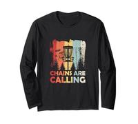 Chains Are Calling Disc Golf Frisbee Frolf Flying Disc Sport Manga Larga