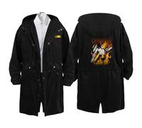 Chains-aw Man Abrigo Casual Hombre, Elegant Outerwear Color Sólido, Chaqueta para el Otoño Primavera, classic(Black 3,2XL)