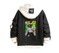 Chains-aw Man Moda Sudadera, Muy Cálido Sudadera, Jackets de manga larga Casual para fiesta, Warm(Black,2XL)
