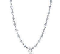 Chains for Women, Sapphire Pendent with 16.2Carat VVS2 Very Good Cut Gemstone Luxurious Ladies Necklace Gift, 18K White Gold, Cubic Zirconia