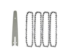Chainsaw Chain 6 Inches Chain Rechargeable Saw Mini Electric Chainsaw Cordless Saw Carpentry Gardening Tools Electric Wood Saw(6-inch Set4)