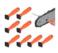 Chainsaw Files Accessory Kit, Comfortable Grip File Handle, Sharpening Tool Parts, Precision Chainsaw Filing Set with Maintenance Accessories for Woodcutters Hobbyists 5.12x1.57in