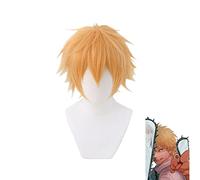 Chainsaw Man Denji Wig Cosplay Costume Golden Short Heat Resistant Synthetic Hair Halloween