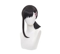 Chainsaw Man Higashiyama Kobeni Black Cosplay Wig Heat Resistant Fiber Hair with Hairpins + Wig Cap Halloween Party Role Play