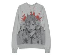 Chainsaw man sudadera power grey melange talla s