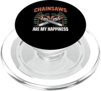 Chainsaws Are My Happiness - Funny Father's Day Woodworker PopSockets PopGrip para MagSafe