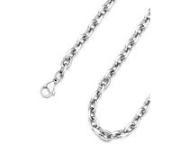 ChainsHouse - Cadena para hombre, acero inoxidable, collar macizo, para mujer, para colgante de malla de niña, gran fina, acero, oro, negro, Ancho: 3/5/7/9/12 mm, longitud: 46/51/55/61/66/71/76 cm,