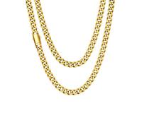 ChainsHouse Cadenas de Acero Inoxidable para Hombre 50 cm 6mm, Collar Dorado Cuello para Caballero