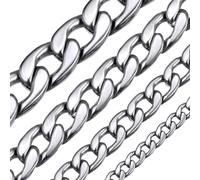 ChainsHouse Collar Cadena Hombre Chain Necklace for Boys 12mm Ancho 66cm Largo Cadena Eslabones Gruesa Caja de Regalo