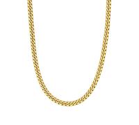 ChainsHouse Collar Oro para Mujer, Cadenas Cuello Dorado Collares Antialergico 46cm Largo 5mm Ancho