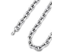 ChainsHouse Collar Rolo de Mujer Hombre Acero Quirurgico 3-5-7-9-12mm Ancho | 46cm - 76cm Largo [Platino/Dorado/Negro], Impermeable e Antioxidante, Joyero Includio