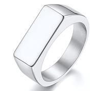 ChainsProMax Can Custom - Anillo con sello para mujer, acero inoxidable, chapado en oro, negro, caja de regalo, Metal, desconocido