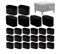 Chair Leg Protectors - 24 Pieces Furniture Covers, Floor Scratch Prevention, Silent Gliding Pad Design, Easy Installation Floor Shield, Smooth Office Home Furniture Solution | For Tables