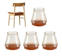 Chair Leg Protectors - Silicone Furniture Felt Pads Covers Sliders | 4pcs Chair Leg Caps Floor Protectors for Chairs Prevent Scratches Noise Protection Home Office Dining Room Dur