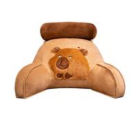 Chair Pillow For Bed | Cute Capybara Design Ergonomic Cushion - Comfortable Backrest Pillow with Arms - For Adult Lumber Neck Back Support Couch Sleeping Sitting Up Watching TV Resting Floor Relaxing