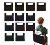 Chair Pockets for Classrooms Desk Back Pocket Organizer with Name Tag 12 Pieces 900D Oxford Fabric School Supplies Organization and Storage Kindergarten Home Art Room Bedroom
