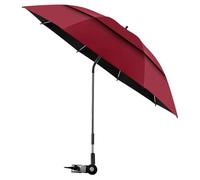 Chair Umbrella 106 cm Adjustable Sun Shade With Clamp For Camping Beach, Wine Red, riferimento alla descrizione