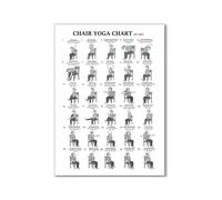 Chair Yoga for Beginners & Seniors - Complete Seated Poses Chart, Daily Gentle Exercise Poster, Motivational Wall Decor for Home Office or Gym (Unframed,08x12inch(20x30cm))