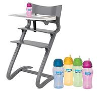 Chaise haute Leander avec barre de sécurité, ansteckbarem Table et bornfree Manchon de gobelet