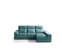 Chaise longue 4 plazas con 3 puffs full lado derecho petróleo