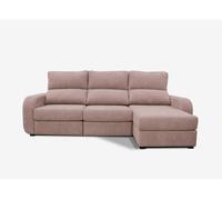 Chaise longue cama tela april derecha 4 plazas rosa - conforama