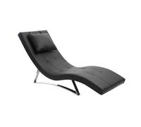 Chaise longue diseño negro MONACO