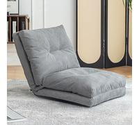 Chaise Longue Individual con Respaldo, Sofá Cama Plegable y Convertible, Sofá Portátil para Sala de Estar, Balcón, Lectura, Dormitorio, Fácil de Guardar