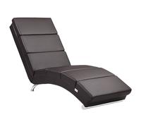Chaise Longue Londres marrón oscuro cuero sintético