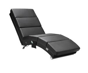 Chaise longue Londres negro función masaje y calefacción