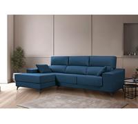 Chaise longue m con arcón noelia izquierda 4 plazas azul marino