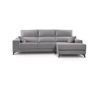 Chaise longue noelia xl 4 plazas lado derecho gris claro
