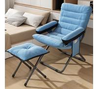 Chaise Longue portátil - Silla de lectura plegable tapizada reclinable para sala de estar y dormitorio, silla decorativa que ahorra espacio, cómodo mueble de salón