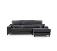 Chaise longue s con arcón noelia derecha 3 plazas antracita