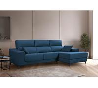 Chaise longue s con arcón noelia derecha 3 plazas azul marino