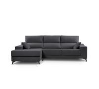 Chaise longue xl con arcón noelia izquierda 4 plazas antracita