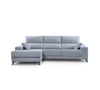 Chaise longue xl con arcón noelia izquierda 4 plazas azul claro