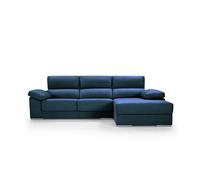 Chaise longue xl con arcón noemi derecha 4 plazas azul marino