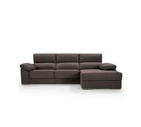 Chaise longue xl con arcón noemi derecha 4 plazas chocolate
