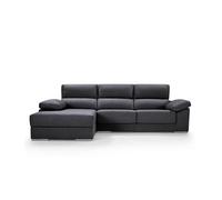 Chaise longue xl con arcón noemi izquierda 4 plazas antracita